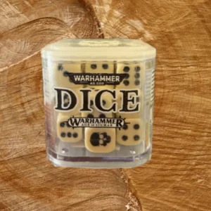 Shop the 16mm white d6 gaming dice set. The traditional high-contrast tabletop dice choice for Warhammer 40k, Age of Sigmar, and RPGs.