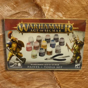 Warhammer Age of Sigmar: Paints + Tools Set โ Essential 13-Paint Toolkit with Clippers & Brush